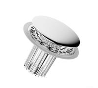 Bouchon de vidange d'évier avec insert en maille et joint en silicone pour salle de bain ou cuisine à drainage rapide en laiton chromé ABS attrape-cheveux compatible avec les canalisations standard de