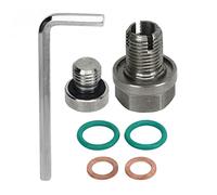 Bouchon de Vidange D'huile, Kit de Réparation de Filetage de Carter D'huile Autotaraudant Bouchon de Vidange D'huile Moteur avec clé Hexagonale, Joint Torique, Joint