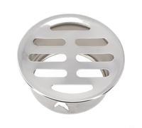 Bouchon de vidange en acier inoxydable - Grille de vidange de sol en acier inoxydable - Capuchon rond carré pour douche, balcon, jardin, cuisine - Accessoires de tuyau de lavage (Ø 50 mm)