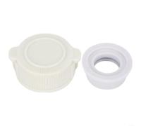 Bouchon de vidange et valve d'échappement de rechange pour piscines Intex 106,7 cm au-dessus de la pièce de rechange 10043 10044 avec rondelle de couleur blanche à visser pour piscine hors sol (1 lot)