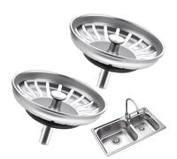 Bouchon de Vidange Évier Cuisine 78 mm, Filtre Universel en Acier Inoxydable pour Antiblocage et Filtration des Résidus et L'écoulement Rapide