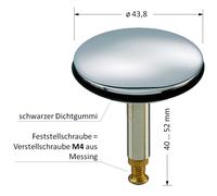 Bouchon de soupape Ø 43,8 mm laiton chromé dur bouchon de fermeture bouchon d...