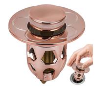 Bouchon de vidange pour évier, filtre de vidange en acier inoxydable pour vidange de 1,1 ~ 1,5 pouces - Bouchon de vidange pop-up, bouchon d'évier à noyau sphérique de type poussoir avec filtre
