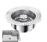 Bouchon de vidange pour lavabo - Bouchon de lavabo en acier inoxydable | Bonde pop-up pour évier de cuisine, panier anti-obstruction avec grands trous de drainage pour cuisine