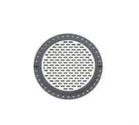 Bouchon de vidange rond en acier inoxydable pour évier de salle de bain et douche avec rétention des cheveux et joint en silicone pour une résistance aux fuites