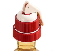 Bouchon de vin à presser pour bouteilles de vin rouge et blanc avec joint en silicone pour ouvertures de bouteilles de 18 mm et 19 mm (rouge)