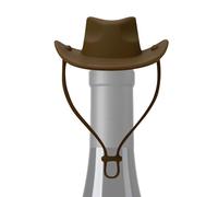 Bouchon de vin chapeau de cowboy, bouchon de bouteille en silicone, gadget de cuisine réutilisable hermétique, accessoire bar drôle, cadeau pour amateurs de vin, mariage BBQ fête