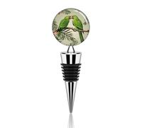 Bouchon de vin en alliage de zinc avec couple de perroquets, idéal pour conserver et décorer vos bouteilles de vin. Parfait pour les fêtes, les mariages, le camping et les bars.