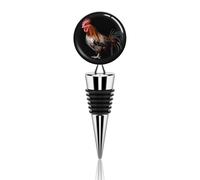 Bouchon de vin en alliage de zinc en forme de coq, réutilisable et décoratif, idéal pour les fêtes, les mariages, le camping et les bars.