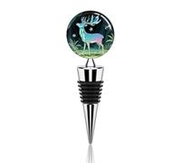 Bouchon de vin en forme de cerf en cristal, étanche, avec bouchon en silicone réutilisable, pour conserver la fraîcheur du vin. Fabriqué en alliage de zinc décoratif, il est idéal pour les bars et l