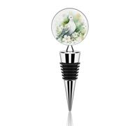 Bouchon de vin en forme de colombe avec une fleur réutilisable pour garder la fraîcheur du vin anti-fuite bouchon de bouteille de boisson décoratif en alliage de zinc pour cuisine bar cadeau