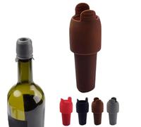 Bouchon de vin en silicone, bouchons de vin pour bouteilles de vin, bouchon Win-e Seal peut être réutilisé pour garder les vins frais, élégant et durable, parfait pour les fêtes et les cadeaux