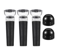 Bouchon de Vin Intelligent sous Vide, Noir, Silicone ABS | Étanchéité et Anti-oxydation, pour Bouteilles de Vin Rouge, Blanc et Cocktails, Usage Maison