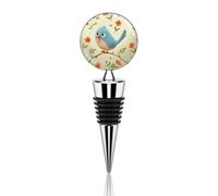 Bouchon de vin portable en silicone avec motif d'oiseau mignon - Réutilisable - Élégant et élégant - Accessoire idéal - Cadeau idéal