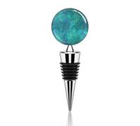 Bouchon de vin portable en silicone avec motif turquoise - Réutilisable - Élégant et élégant - Accessoire idéal - Cadeau idéal