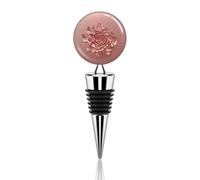 Bouchon de vin rose doré rose en silicone portable, bouchon de bouteille de vin, bouchon réutilisable, élégant et élégant pour bouteille de vin idéal cadeau