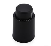 Bouchon de vin sous vide avec date en ABS de type presse pour vin rouge et blanc, outil de conservation hermétique compact pour la maison et les voyages, noir
