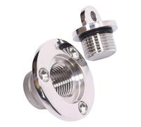 Bouchon d'eau - Bouchon de vidange en acier inoxydable, joint fileté marine | Bouchon de sortie de cale, insert de sécurité pour fuselage, couvercle de serrure de bateau pour équipement de bateau, vis