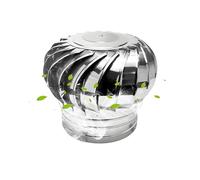 Bouchon d'échappement en acier inoxydable - 11 cm - Couvercle de cheminée rond pour une rotation efficace sans alimentation durable pour un usage domestique