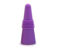 Bouchon d'économie de vin avec joint hermétique pour vin mousseux rouge et blanc - Silicone réutilisable en acier inoxydable, 2,5 x 2,5 x 6,4 cm (violet)