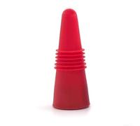Bouchon d'économie de vin avec joint hermétique pour vin mousseux rouge et blanc - Silicone réutilisable en acier inoxydable 2,5 x 2,5 x 6,4 cm (rouge)