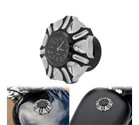 Bouchon décoratif de réservoir d'essence CNC avec horloge for moto Harley Dyna Sportster XL 1200 883 Softail Touring Fat Boy(Fuel tank cap C)