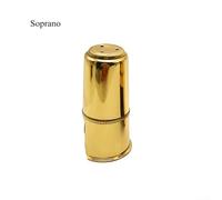 Bouchon d'embouchure en laiton plaqué or pour saxophone alto, soprano et ténor Design ventilé pour contrôle de l'humidité (soprano)