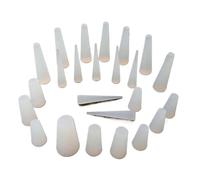 Bouchon d'étanchéité conique en silicone thermostabilité souple écrou caoutchouc résistant aux basses températures bouchon de bouteille bouclier étanche kit de fabrication de vin (18 x 24 x 25 mm, 50