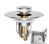 Bouchon D'Évier - Attrape-Cheveux Métallique Universel | Bouchon De Vidange D'évier Universel en Métal,pour Salle Bain Toilette Douche Cheveux Nourriture Déchets Maison Appartement