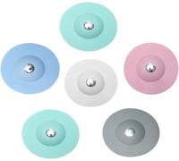 Bouchon d'évier, bouchon de vidange universel 6 pièces, bouchon de baignoire, évier de cuisine universel