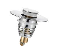 Bouchon d'évier universel de rechange avec filtre pour trous de vidange de 28 à 33 mm, bouchon d'évier de type poussoir pour baignoire, lavabo, évier de cuisine