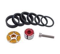 Bouchon D'extension De Vélo 28.6mm, Jeu D'entretoises De Casque De Vélo En Alliage D'aluminium Avec Capuchon Supérieur De Tige Pour Vtt, Vélo De Route