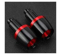 Bouchon d'extrémité capuchon guidon Embouts De Guidon De Moto Bouchons Contrepoids 22mm Pour CBR 125 150 250 300 400 500 600 900 1000 RR(ROUGE)