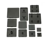 Bouchon d'extrémité en plastique ABS noir, plaque de couverture en aluminium ue, bouchon for profil en aluminium ue 2020/2040/3030/4040/3030R, embouts en Nylon(3030R)