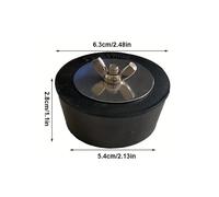 Bouchon d'hivernage de piscine bouchons de retour de piscine en caoutchouc 1 pouce 1,25 pouces 1,5 pouces 2 pouces 2,5 pouces bouchons d'extension d'hiver de piscine avec boulon - Type 2.48in 6.3cm