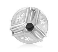 bouchon d'huile moto POUR CFMOTO CLX700 M20*2,5 CNC Moteur Moto Huile Coupe Bouchon De Réservoir Carburant Cove(Silver CLX700)