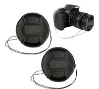 Bouchon d'objectif 58 mm Lot de 2 à Clipser pour objectifs d'appareil Photo Avant pour Canon Sony Olympus Fujifilm Objectif remplaçant Le modèle Canon E-58 II Bouchon d'objectif
