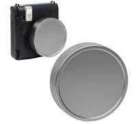 Bouchon d'objectif compatible avec Fujifilm Instax Mini 99, coque de protection en alliage d'aluminium avec corde anti-perte, prévention de la poussière et des rayures (gris)