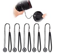 Bouchon d'objectif Gardien de Lentilles Eviter la Perte du Cache Objectif pour Appareils Photo Reflex Numériques Canon/Nikon/Sony/Panasonic/Fujifilm et Plus 5Pack