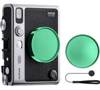 Bouchon d'objectif pour Fuji Instax Mini Evo - Couvercle de Lentille Anti-Poussière en Alliage Aluminium pour Mini Evo avec Flocage Intérieur - Argent