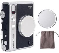Bouchon d'objectif pour Fuji Instax Mini Evo - Couvercle de Lentille Anti-Poussière en Alliage Aluminium pour Mini Evo avec Flocage Intérieur - Argent