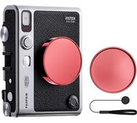 Bouchon d'objectif pour Fuji Instax Mini Evo - Couvercle de Lentille Anti-Poussière en Alliage Aluminium pour Mini Evo avec Flocage Intérieur - Argent