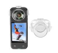 Bouchon d'objectif transparent compatible avec Insta360 X3 Caméra panoramique Détachable Protecteur d'objectif Cardan Accessoires de protection