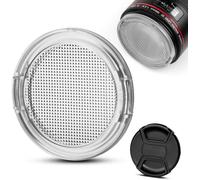 Bouchon d'objectif transparent universel à clipser sur le côté avant avec pincement central pour appareil photo reflex numérique Canon, Nikon, Sony, Olympus, Tamron, Sigma, Samsung, 52 mm
