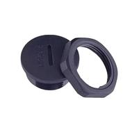 Bouchon d'obturation mâle en plastique et Nylon M12/M14/M16/M18/M20/M22/M25/M27/M32, noir/blanc, avec écrou hexagonal, joint étanche, 10 pièces(M24,Black)