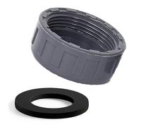 Bouchon d'obturation pour tuyau d'évacuation d'évier de cuisine, filetage femelle avec joint en caoutchouc, conception étanche lave-linge et d'arrosage, raccords plomberie PVC gris. 63mm