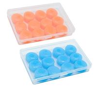 Bouchon d'Oreille, 12 Paires Boule Quies En Silicone Quies Moulables, Réutilisables Pour Sommeil Suppression Du Bruit Dormir Natation Ronflement (bleu, orange)