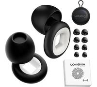 Bouchon D'oreille Anti Bruit En En Silicone Souple-8 Embouts En Xs/S/M/L-Réduction Du Bruit 26 Db-Boule Caisse Pour Dormir Sommeil Nuit Avion-Boule Quies Bouchons Oreilles Noir-Blanc.[W275]