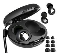 Bouchon d'oreille pour dormir, 30 dB Réutilisables Réduisant le Bruit Pour Dormir, Protection auditive Bons, bons pour dormir, voyager, se concentrer, concerts 4 Tailles (XS/S/M/L) - Noir