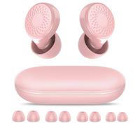 Bouchon D'oreille pour Dormir, Anti-Bruit 45 dB, Bouchons Réutilisables en Silicone Souple et Ergonomiques, 4 Tailles (XS/S/M/L), Adaptés pour Dormir/Voyager/Se Concentrer (Rose)